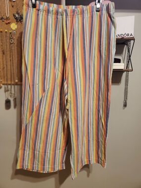 Casual Multicolor Stripe Pants